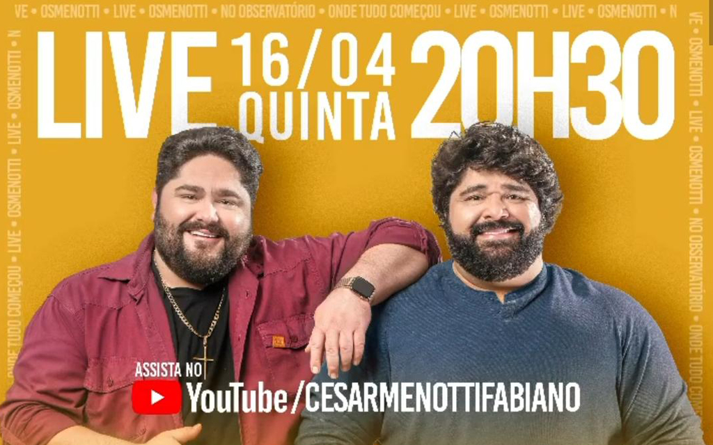 César Menotti & Fabiano trazem repertório com sucessos em live