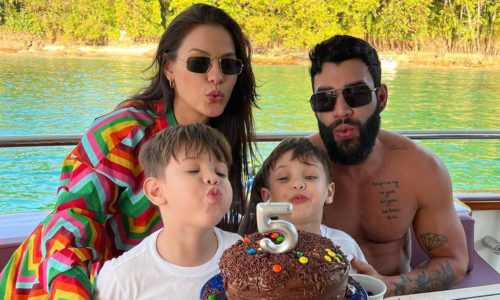 Gusttavo Lima e Andressa Suita comemoram o aniversário de 5 anos do filho mais velho
