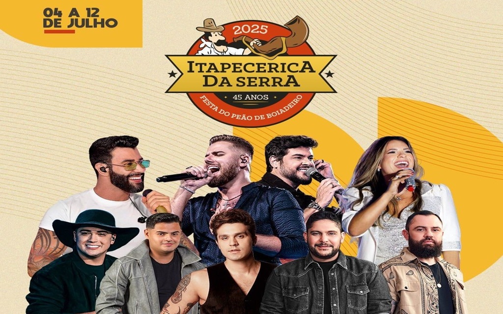Grade de shows da festa traz grandes nomes da música nacional