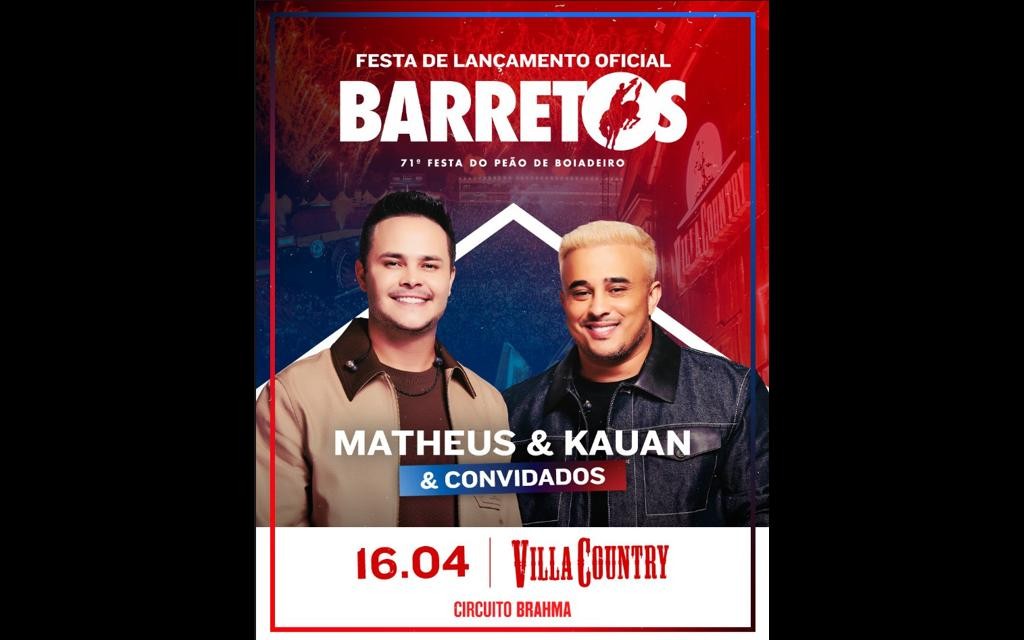 Lançamento da 71ª Festa do Peão de Barretos acontece dia 16 de abril, no Villa Country, em São Paulo