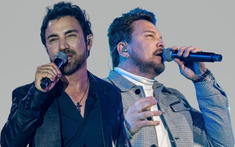 Tonny e Kleber sobem ao palco do Aparecida Sertaneja
